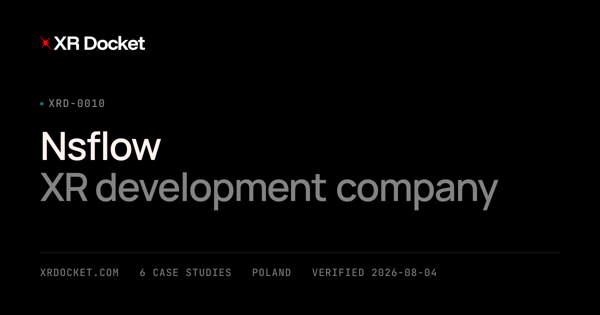 Nsflow: XR Development Company Profile | XR Docket